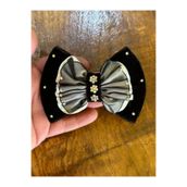 Gönülden Tasarım Kadife Taşlı Mandallı Saç Tokası Fiyonk Toka 13x9 Cm