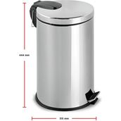 Gör Seç Paslanmaz 30 Litre Çöp Kovası Pedallı Çöp Kutusu Ayaklı 30 Lt Ofis Lüx Lüks Mutfak Bahçe Kovası