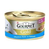 Gourmet Gold Okyanus Balığı ve Sebzeli 85 GR Kedi Konserve