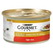 Gourmet Gold Parça Etli Soslu Sığır Etli 85 gr Kedi Maması