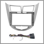 Govimaks Hyundai Accent Blue 2011-2017 Silver Grey 9 inç Soket Android Multimedya Çerçevesi