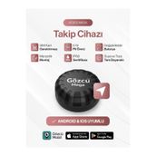 Gözcü Mobil Mega Takip Cihazı IOS Android Uyumlu Motor Araç Taşıt GPS Cihazı Su Geçirmez (5-10 Dakika Aralıklı)