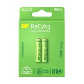 GP Recyko 950 mAh AAA 2'li Şarj Edilebilir İnce Kalem Pil