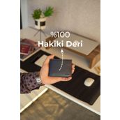 Grande 1410 Siyah Deri Kristal Erkek Cüzdan