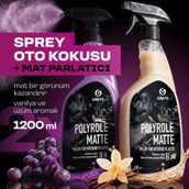 Grass Polyrole Matte Vanilya + Üzüm Torpido Parlatıcı Sprey 2'li Set 2x600 ml – Plastik, Deri ve Lastik Mat Bakım - üzüm, Vanilya