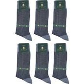 Gri Çizgi Desen 6'lı Ultra Lüks Bambu Erkek Çorap CRP299 - 41 - 44
