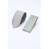 Gri Kuş Gözü Desen 6 Cm Kravat 1090260100