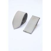 Gri Kuş Gözü Desen 7 Cm Kravat 1090260100