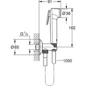 Grohe 26358000 Lux Trigger Kontrol Krom Taharet Spres Takımı