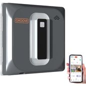 Groove Akıllı Uygulama Kontrollü Cam Temizleme Silme Robotu +Yapay Zeka Desteği+Ultra Sessiz+Akıllı Sensör+4 Ultrasonik Sprey (Model F18-36)