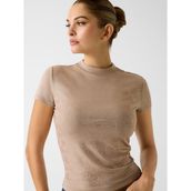 Guess W4BI26J1314 Ss Mock Neck All Ove Kadın Tişört