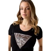 Guess W6gı19k3042k3042 Ss Cn Zebra Triangle Kadın Tişört