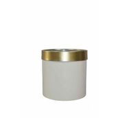 Güleç Yapay Çiçek 35*35*35 Krem Gold Bilezikli Metal Saksı
