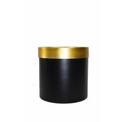 Güleç Yapay Çiçek 35*35*35 Siyah Gold Bilezikli Metal Saksı