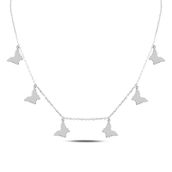 Gümüş 925 Ayar Kelebek Kolye