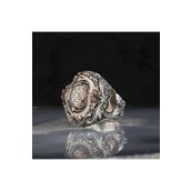 Gümüş Erkek Yüzük ''La Galibe İllallah''