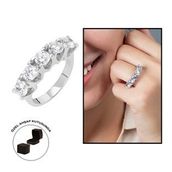 Gümüş Hediye Al Starlight Diamond Pırlanta Montür Asimetrik 925 Ayar Gümüş Kadın Beştaş Yüzük