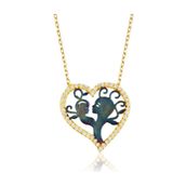 Gümüş Kalpli Anne Çocuk Kolyesi