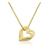 Gumush Gold Kişiye Özel Kalpler Gümüş Kolye