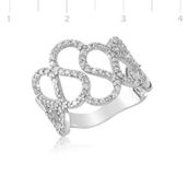 Gumush LR2490001 Gümüş Dalgalı Sonsuzluk Bayan Yüzük