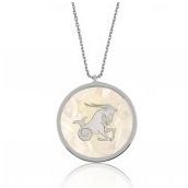 Gumush Oğlak Burcu Gümüş Kadın Kolye