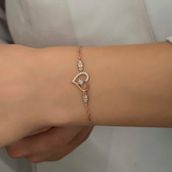 Gumush Rose Kalpli Tektaş Kadın Gümüş Bileklik