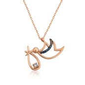 Gumush Rose Yeni Doğan Bebek Bayan Gümüş Kolye