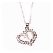 Gumush U Harfi Kalpli Kadın Kolye