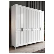 GuneyStore Adenna 6 Kapaklı Komple Mdf Beyaz Gardırop