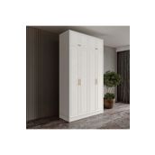 GuneyStore Milas Gold 4 Kapaklı Komple MDF Yüklüklü Gardırop