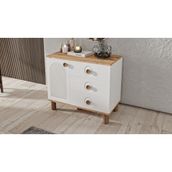 Guneystore Rosa Komple Mdf Atlantik Çam - Beyaz Şifonyer -