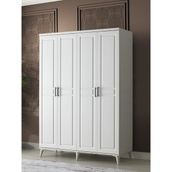 GuneyStore Sport 4 Kapaklı Beyaz Gardırop