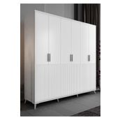 GuneyStore Zarif 6 Kapaklı Komple MDF Beyaz Gardırop