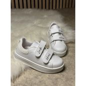 Günlük Unisex Çocuk Sneaker Cırtlı Dikiş Detaylı Kalın Tabanlı Rahat Hafif Spor Ayakkabı 525pf Beyaz - Beyaz