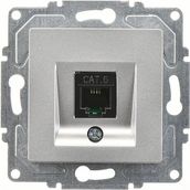 Günsan Elektrik Eqona Tekli Data Prizi RJ45 Cat6 Gümüş Mekanizma