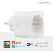 Günsan Elektrik Günsan WiFi Akıllı Priz 16A | Enerji Takibi, Uzaktan Kontrol, Tuya Smart Life, Sesli Komut (Google Home & Alexa)