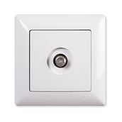 Günsan Elektrik Visage Beyaz F Konnektörlü Uydu Prizi