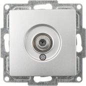 Günsan Elektrik Visage Tekli Uydu Gümüş F Konnektörlü Prizi Mekanizma