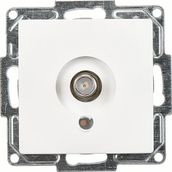 Günsan Elektrik Visage Tekli Uydu Prizi F Konnektörlü GeçişliSonlu Beyaz Mekanizma