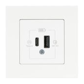 Günsan EQONA Type C+Type A 20W Beyaz 2 Çıkışlı USB Şarj Prizi