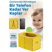 Guqqo Katlanabilir Lazımlık, Portatif Seyahat Tipi Taşınabilir Çocuk Tuvaleti, 327 g, Sarı
