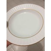 Güral Porselen Mat Yaldızlı 12'li Çukur Yemek Tabağı