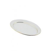 Güral Porselen Mat Yaldızlı 24x16 cm Kayık Tabak