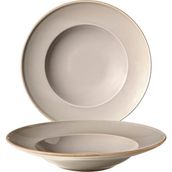 Güral Porselen Reno 2 Adet 26 cm Çukur Tabak Agate 969 - renk - Açık Kahverengi
