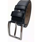 Gutiero Erkek Deri Kemer Siyah Dikişli 4 cm - 135 cm
