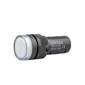 Gwest 16-B 220V 16 mm Beyaz Led'li Sinyal Lambası