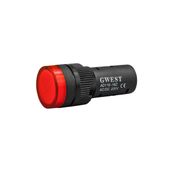 Gwest 16-K 220V 16 mm Kırmızı Led'li Sinyal Lambası