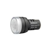 Gwest 22-110V-B 110V 22 mm Beyaz Led'li Sinyal Lambası