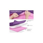 Gymo Hizalamalı 6mm TPE Yoga Matı Pilates Minderi Pembe