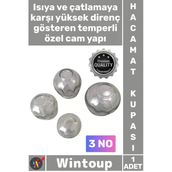 #Hacamat Isıya Dayanıklı Profesyonel Hijyenik Vakumlu Kaliteli Şeffaf Cam Hacamat Kupası 3 No 1 Adet